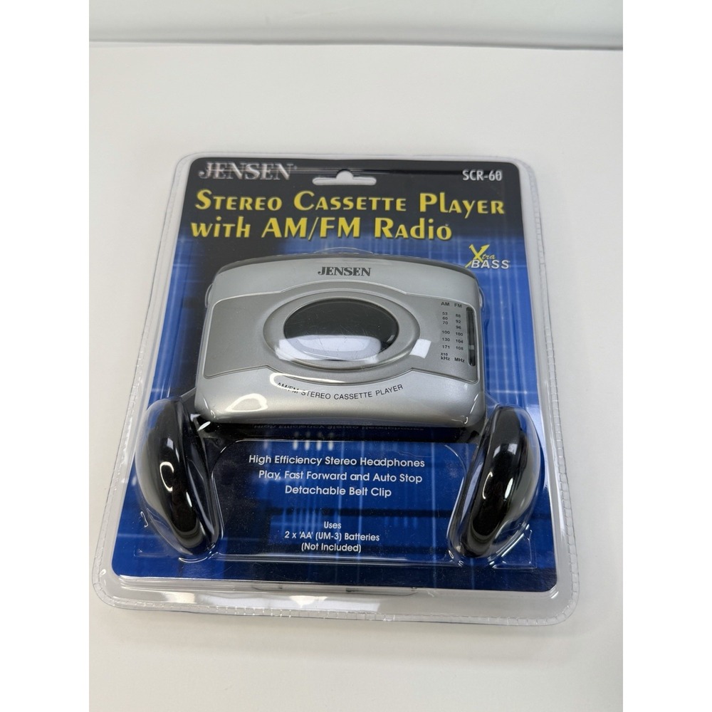 Jensen SCR-60 Portable Stereo Cassette Tape Player AM/FM Radio -  Factory Sealed